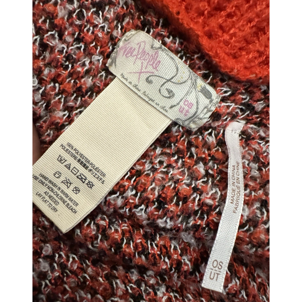 Free People Acadia Cozy Kimono Aztec Chunky Open Front One Size - Picture 5 of 8